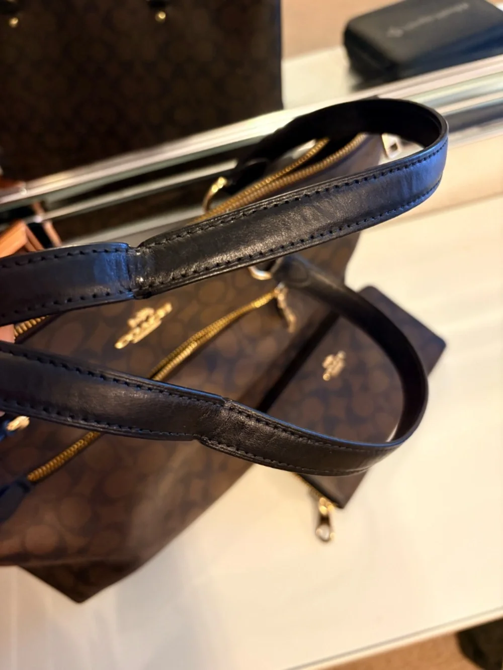 COACH MONOGRAM TOTE WITH MATCHING WALLET